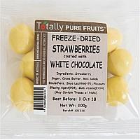 White Chocolate Freeze Dried Strawberries - Totally Pure Fruits, Red Hill (100g)